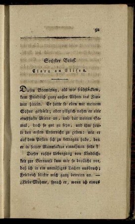 Sechster Brief. - Zehnter Brief.