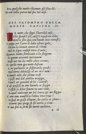 Del Triompho Della Morte Capitol .II.