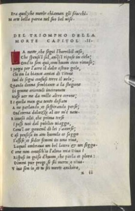 Del Triompho Della Morte Capitol .II.