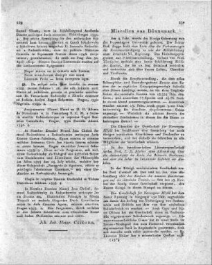 Miscellen aus Dännemark.
