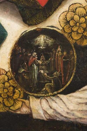 Marienaltar — Medaillon mit Ausgießung des Heiligen Geistes