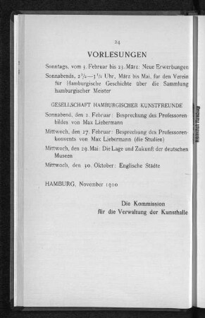Vorlesungen