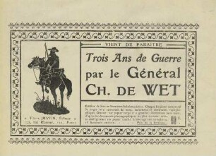 Trois Ans de Guerre par le Général Ch. de Wet