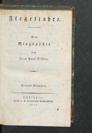 Bdch. 4: Flegeljahre