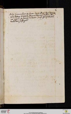 Historische Notiz, Gründungsvermerk