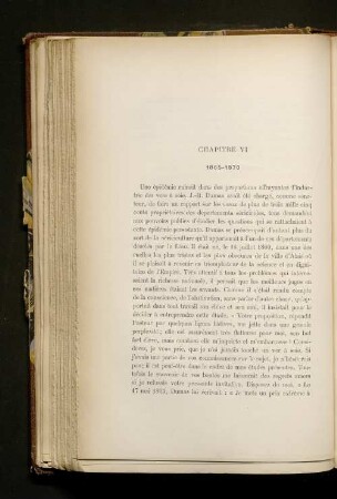 Chapitre VI 1865-1870