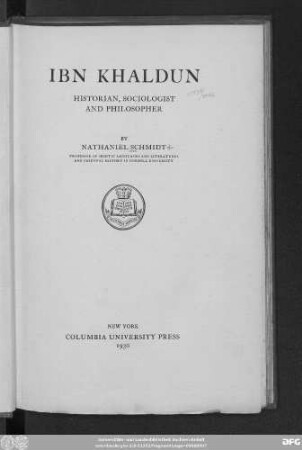 Ibn Khaldun : historian, sociologist and philosopher