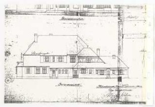Landhaus Weber, Berlin-Nikolassee Umbau: Seitenansicht, 1:100