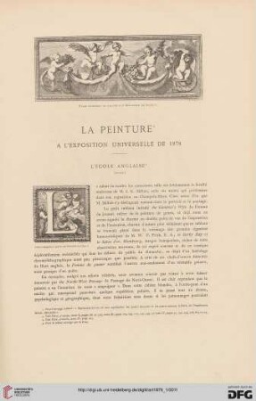 La peinture à l'Exposition universelle de 1878, [1]: L'école anglaise
