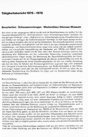 Tätigkeitsbericht 1976-1978