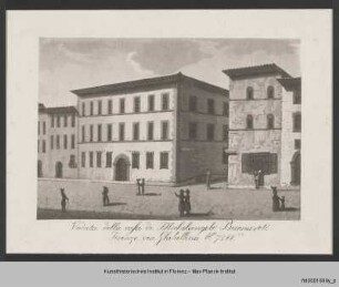 Veduten ehemaliger Wohnhäuser berühmter Persönlichkeiten in Florenz : Vedute der Casa Buonarroti in der Via Ghibellina (ehemaliges Wohnhaus von Michelangelo Buonarroti)