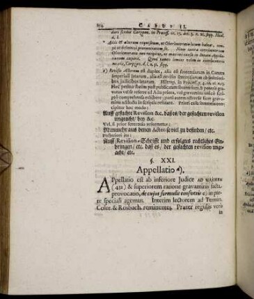 §. XXI. Appellatio.