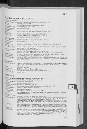 Fachbereich Biologie