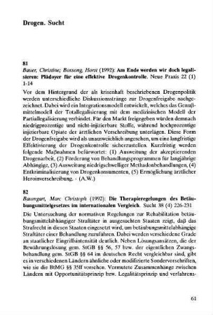 61-76, Drogen. Sucht