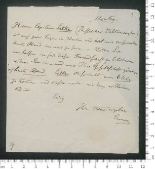 Brief von Adolf Erman an Adelbert von Chamisso