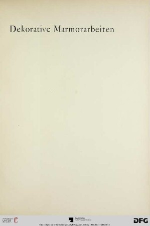 Dekorative Marmorarbeiten (Nr. 125-142)