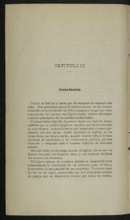 Capítulo IX - Conclusion