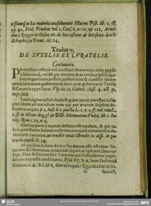 Titulus 15. De Tutelis Et Curatelis