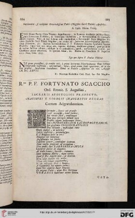 R.mo P. F. Fortunato Scaccho