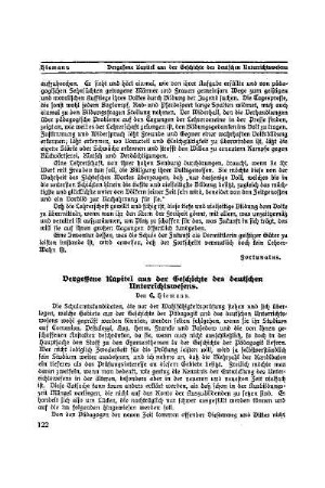 Vergessene Kapitel aus der Geschichte des deutschen Unterrichtswesens
