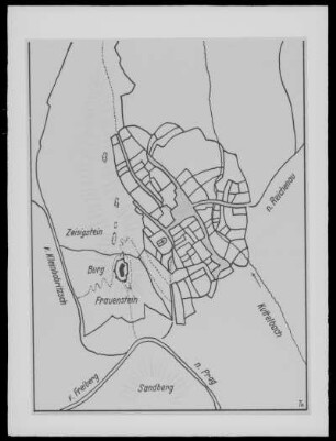 Frauenstein, Plan der alten Stadt