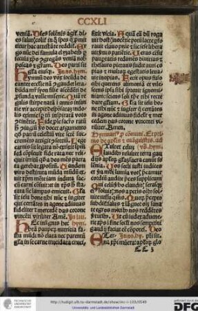 Et primo de apostolis et evangelistis ad vesperas hymnus: Exultet celum laudibus, resultet terra gaudiis...