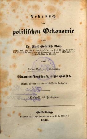 Grundsätze der Finanzwissenschaft, 1