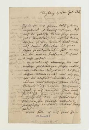 Brief von Karl Halling an Joseph Heller