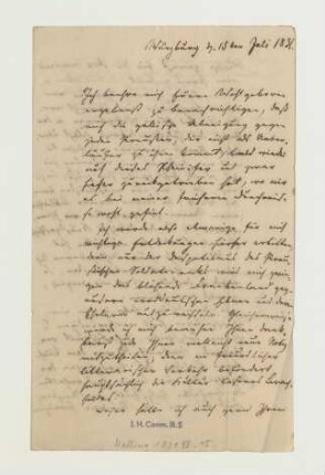 Brief von Karl Halling an Joseph Heller