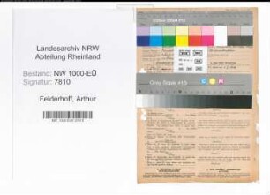 Entnazifizierung Arthur Felderhoff, geb. 09.12.1894 (Studiendirektor)