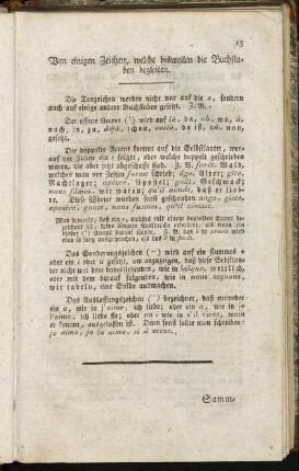 Von einigen Zeichen, welche bisweilen die Buchstaben begleiten.