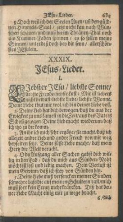 XXXIX. Jesus-Lieder.