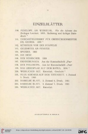 Einzelblätter (190-204)