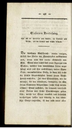 Siebente Vorlesung.