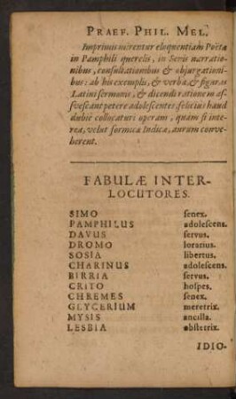 Fabulae Interlocutores.