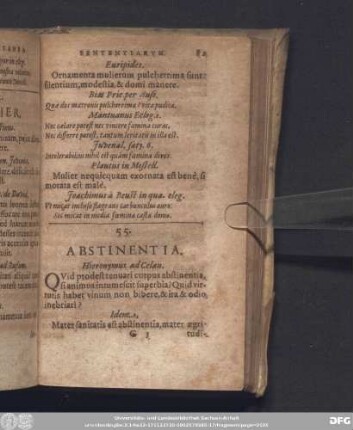 55. Abstinentia.