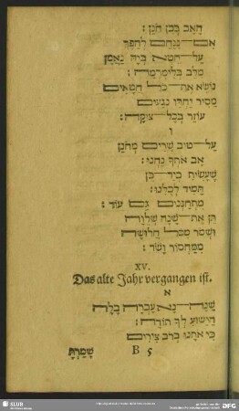 XV. Das alte Jahr vergangen ist