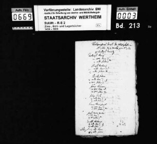 Verzeichnis, was zu Uissigheim anno 1661, den 3. Martii pro anno 1660 geliefert worden