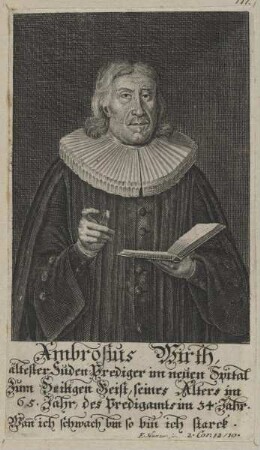 Bildnis des Ambrosius Wirth