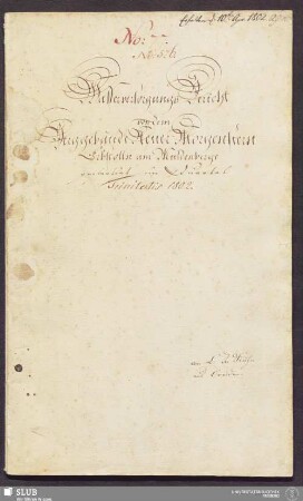 Wasserversorgungs Bericht von dem Berggebäude Neuer Morgenstern Erbstolln am Muldenberge - 17.6418 4.