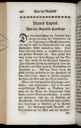 Viertes Capitel. Von der Republik Carthago