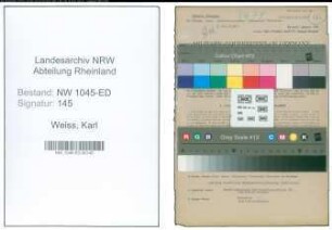Entnazifizierung Karl Weiss , geb. 18.09.1891 (Lehrer)