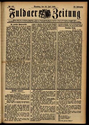 Ausgabe vom Samstag, den 22. Juli 1893.