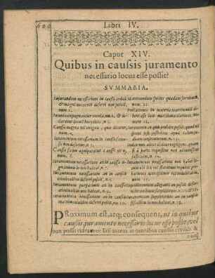 Caput XIV. Quibus in causis iuramento necessario locus esse possit?