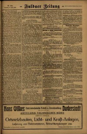 Zweite Ausgabe vom Samstag, den 17. Juli 1920.