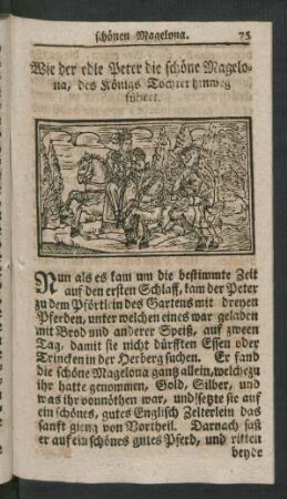 Wie der edle Peter die schöne Magelona ...
