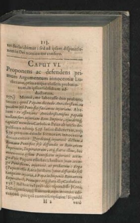 Caput VI. Proponens ac defendens primum Argumentum innocentiae Lutheranae ...