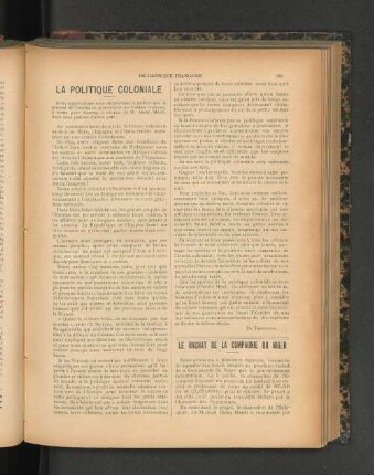 La Politique Coloniale.