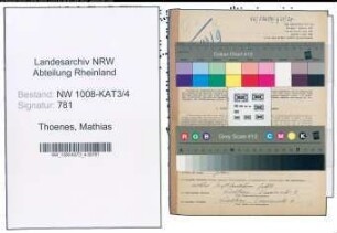 Entnazifizierung Mathias Thoenes , geb. 30.06.1899 (Arbeiter)