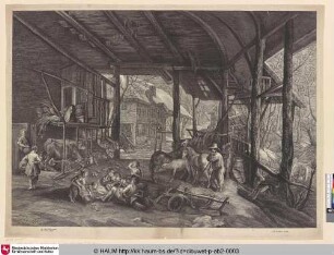 [Der Winter. Interieur eines Kuhstalls; The Winter. Interior of a crowshed]